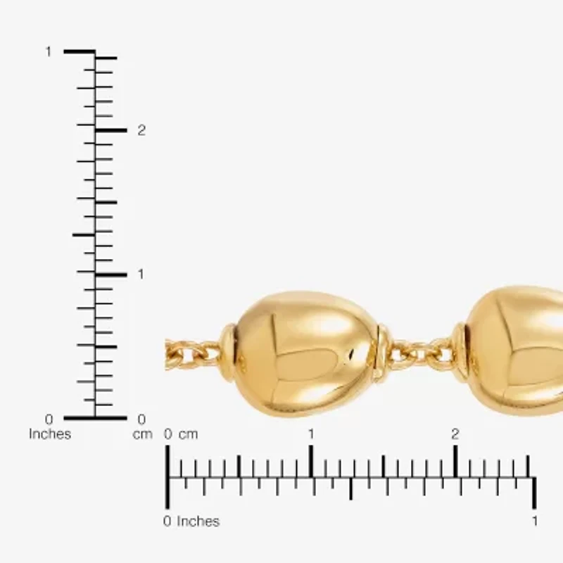 Limited Quantities! Womens 14K Gold 7.25 Inch Bead Chain Bracelet