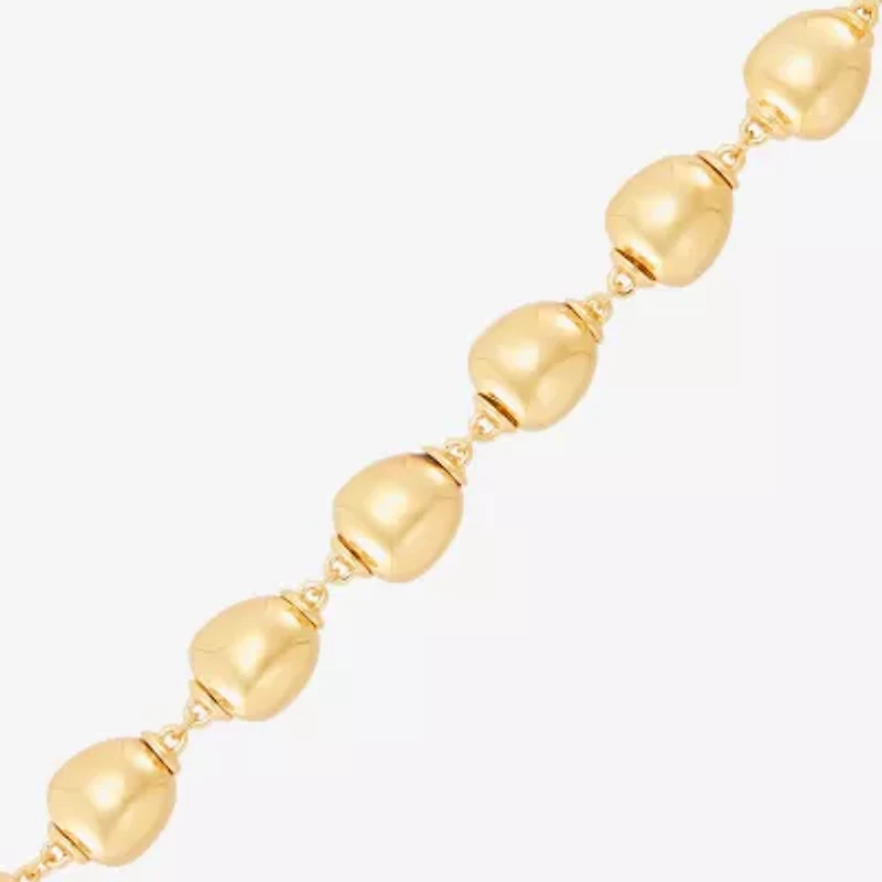Limited Quantities! Womens 14K Gold 7.25 Inch Bead Chain Bracelet