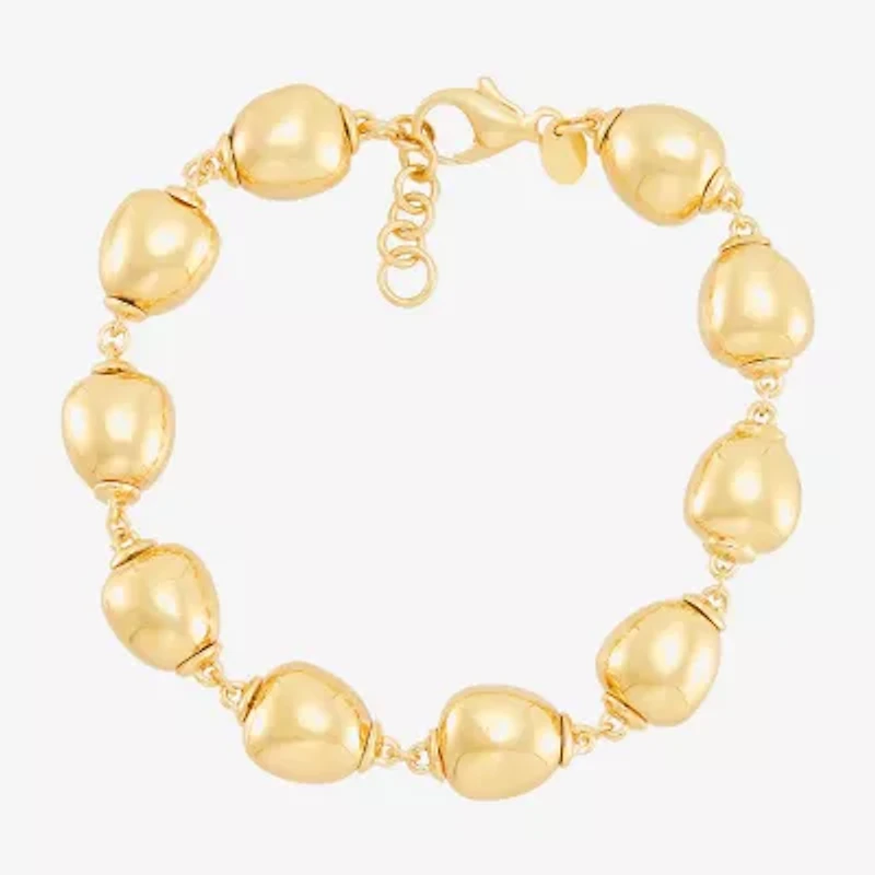 Limited Quantities! Womens 14K Gold 7.25 Inch Bead Chain Bracelet