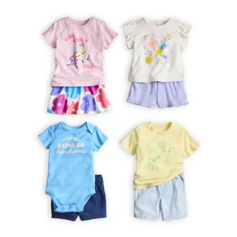 Okie Dokie Toddler & Little Boys Crew Neck Short Sleeve Regular Fit Graphic T-Shirt