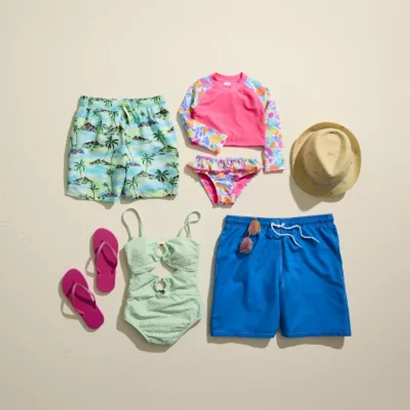 Thereabouts Little & Big Kid Boys Tie Dye Swim Trunks