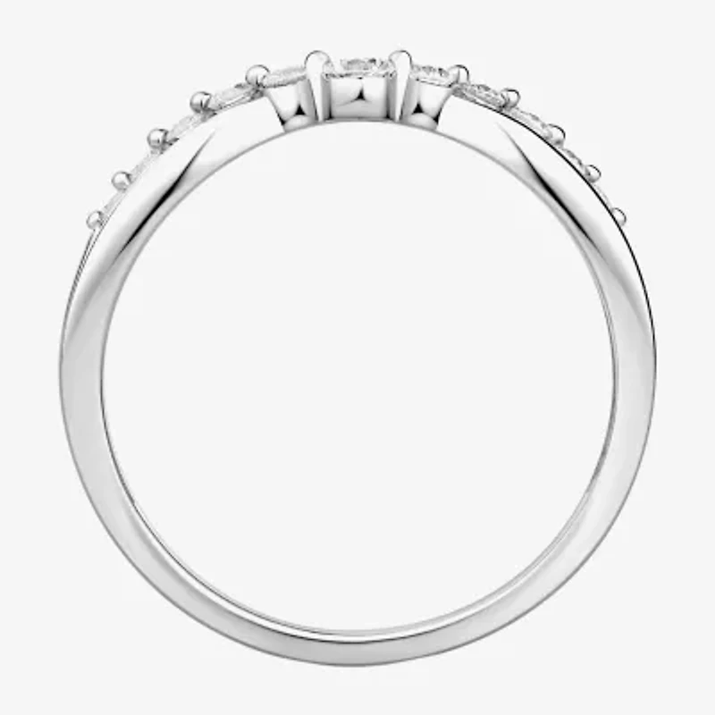 (F / Vs2) Womens 3.5MM 1/4 CT. T.W. Lab Grown White Diamond 10K Gold Wedding Band