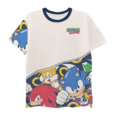 Boys Short Sleeve Regular Fit Sonic the Hedgehog Graphic T-Shirt