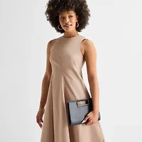 Worthington Womens Sleeveless Asymmetrical Dress