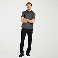 Van Heusen Performance Mens Short Sleeve Regular Fit Button-Down Shirt
