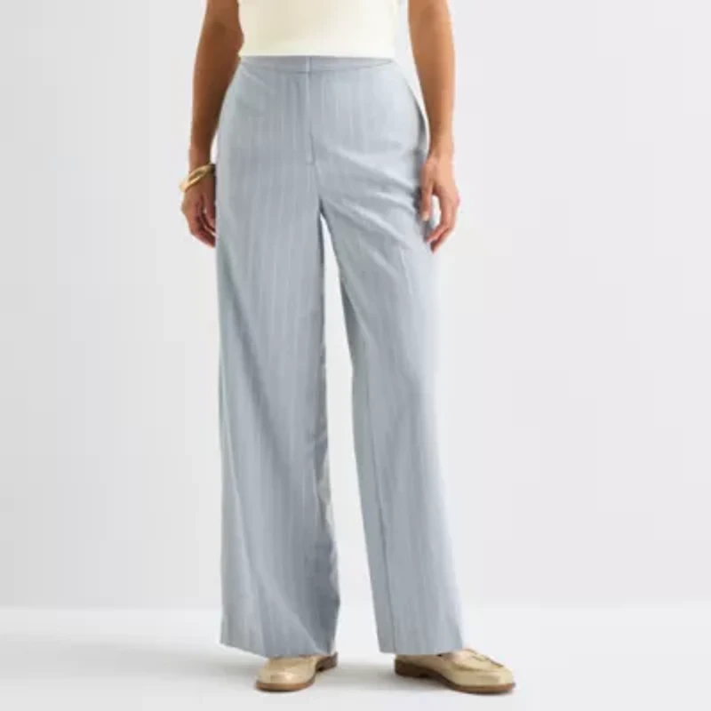 Worthington Womens Wide Leg Trouser
