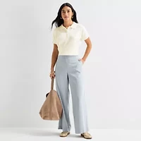 Worthington Womens Wide Leg Trouser