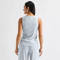 Worthington Womens Striped Suit Vest