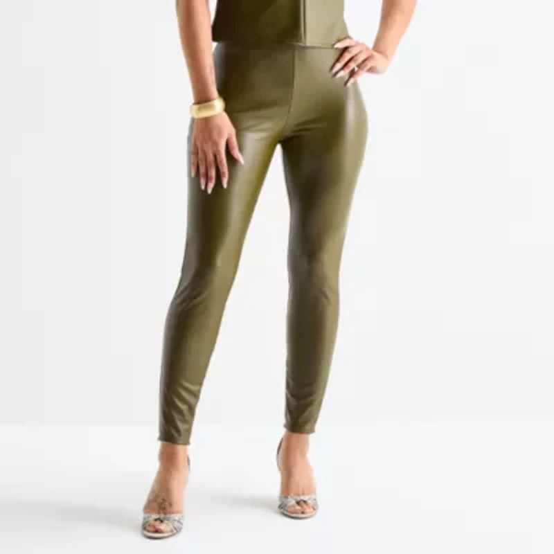 Bold Elements Womens Skinny Faux Leather Pant