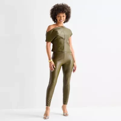 Bold Elements Womens Skinny Faux Leather Pant