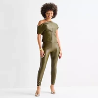 Bold Elements Womens Skinny Faux Leather Pant