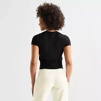 Worthington Womens Crew Neck Short Sleeve T-Shirt