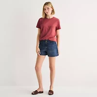 a.n.a Womens Round Neck Short Sleeve T-Shirt