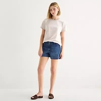 a.n.a Womens Round Neck Short Sleeve T-Shirt
