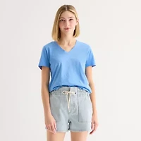 a.n.a Womens V Neck Short Sleeve T-Shirt