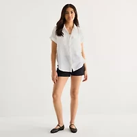 a.n.a Womens Short Sleeve Blouse