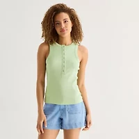 a.n.a Womens Henley Neck Sleeveless Tank Top