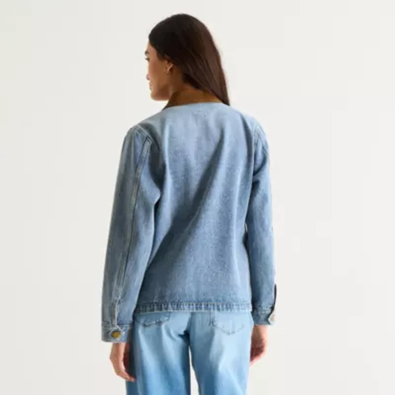 a.n.a Womens Denim Lightweight Jacket