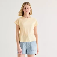 a.n.a Womens Crew Neck Short Sleeve T-Shirt