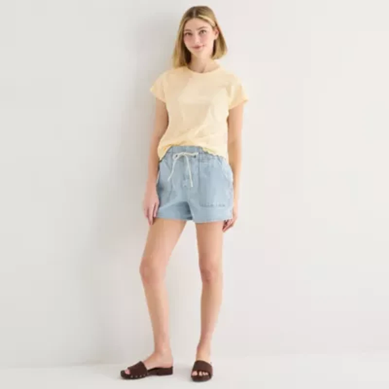 a.n.a Womens Crew Neck Short Sleeve T-Shirt
