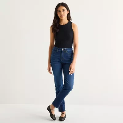 a.n.a Womens High Rise Curvy Straight Fit Jean