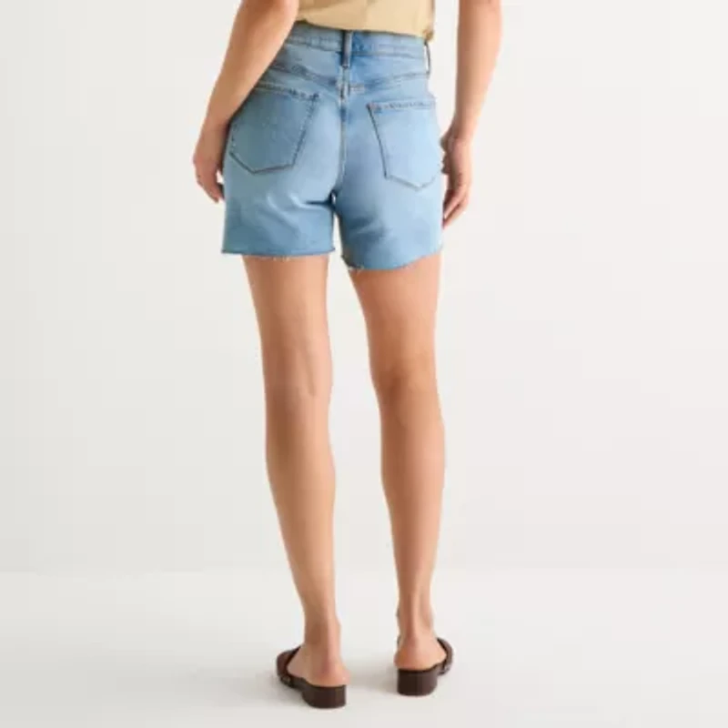a.n.a Womens High Rise Denim Short