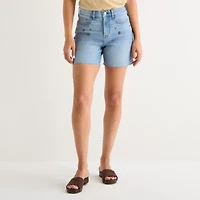 a.n.a Womens High Rise Denim Short