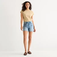 a.n.a Womens High Rise Denim Short