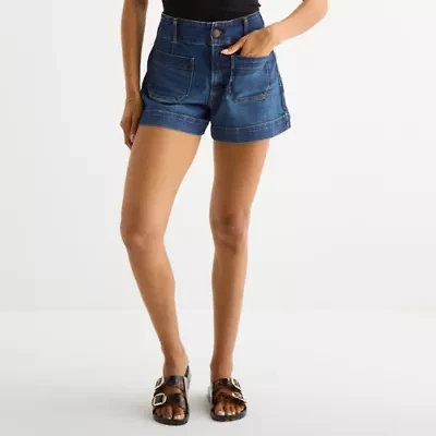 a.n.a Patch Pocket Womens Highest Rise Denim Short