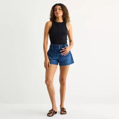 a.n.a Patch Pocket Womens Highest Rise Denim Short