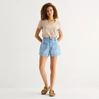 a.n.a Patch Pocket Womens Highest Rise 4" Denim Short
