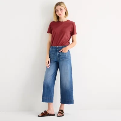 a.n.a Patch Pocket Womens Highest Rise Cropped Jean
