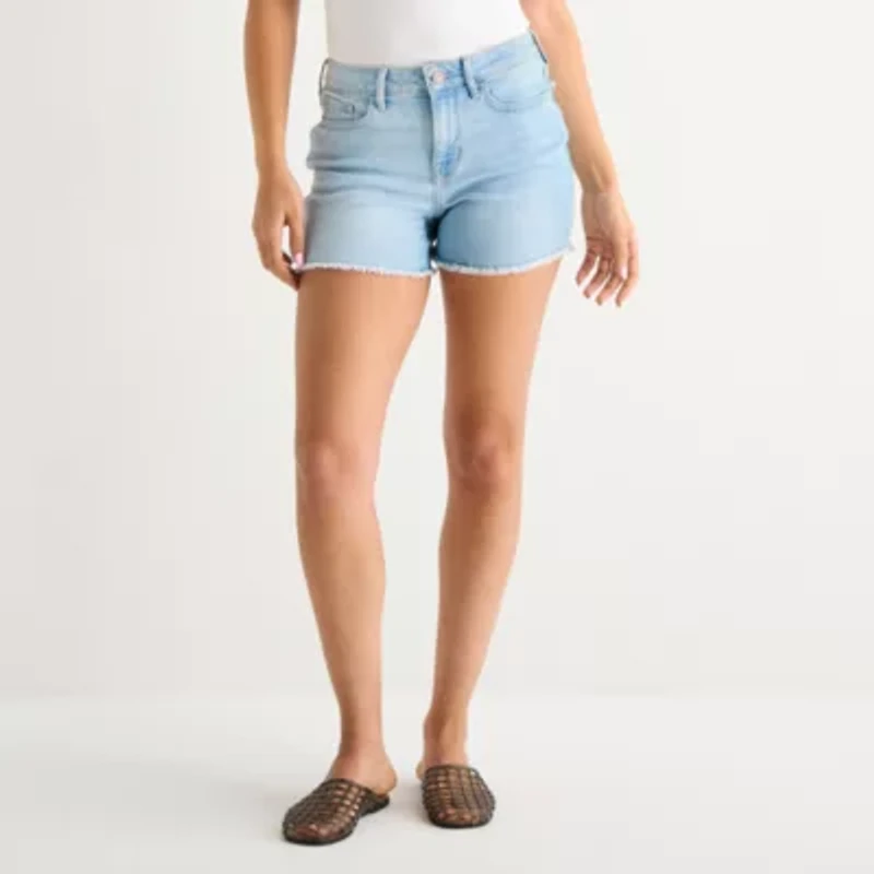a.n.a Womens Mid Rise 3" Denim Short