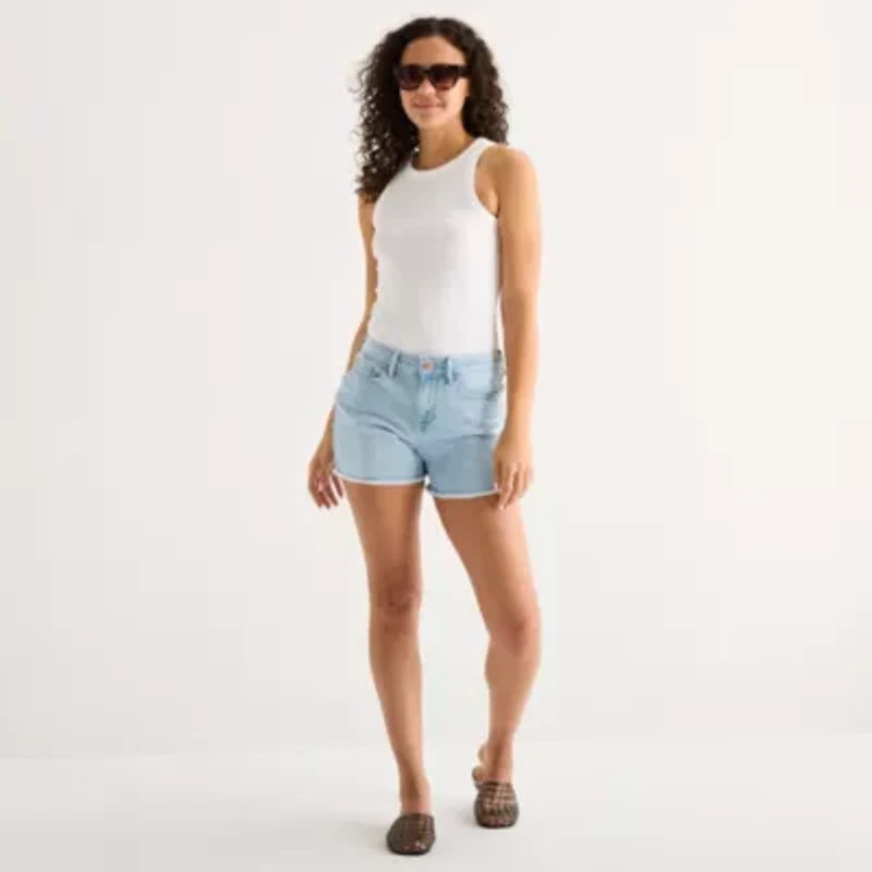 a.n.a Womens Mid Rise 3" Denim Short