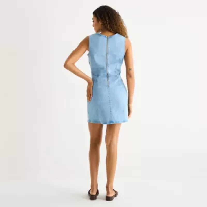 a.n.a Womens Sleeveless Sheath Dress