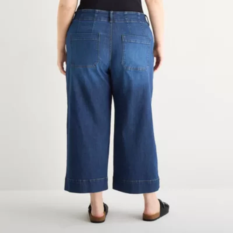 a.n.a Womens - Plus Highest Rise Cropped Jean