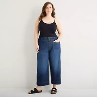 a.n.a Womens - Plus Highest Rise Cropped Jean