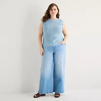 a.n.a Womens Crew Neck Plus Sweater Vest