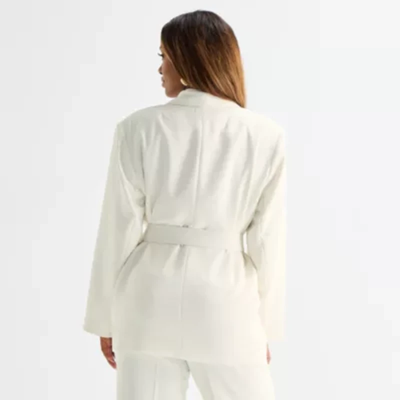 Worthington Plus Womens Shawl Blazer