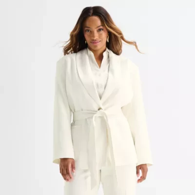 Worthington Plus Womens Shawl Blazer