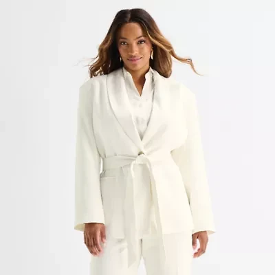 Worthington Plus Womens Shawl Blazer