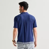 St. John's Bay Camp Mens Short Sleeve Shirt