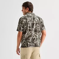 Arizona Mens Short Sleeve Regular Fit Button-Down Shirt