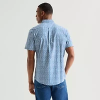 U.S. Polo Assn. Mens Short Sleeve Classic Fit Embroidered Button-Down Shirt