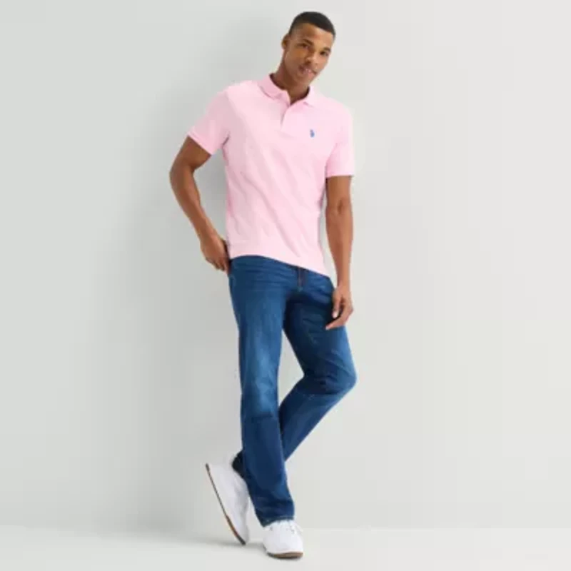 U.S. Polo Assn. Interlock Pique Mens Classic Fit Short Sleeve Shirt