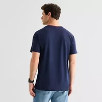 U.S. Polo Assn. Tipped Stretch Mens V Neck Short Sleeve Fabric T-Shirt