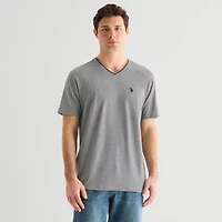 U.S. Polo Assn. Tipped Stretch Mens V Neck Short Sleeve Fabric T-Shirt