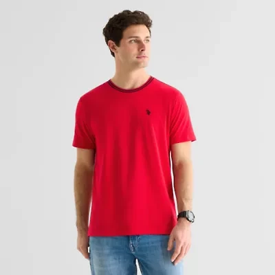 U.S. Polo Assn. Tipped Mens Crew Neck Short Sleeve Stretch Fabric T-Shirt