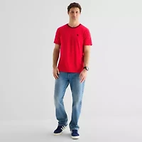 U.S. Polo Assn. Tipped Mens Crew Neck Short Sleeve Stretch Fabric T-Shirt