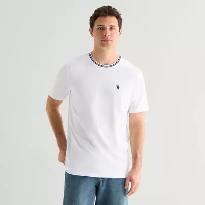 U.S. Polo Assn. Tipped Mens Crew Neck Short Sleeve Stretch Fabric T-Shirt
